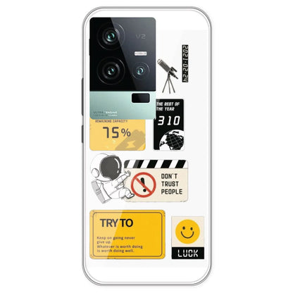 Space - Clear Printed Silicone Case For IQOO 11