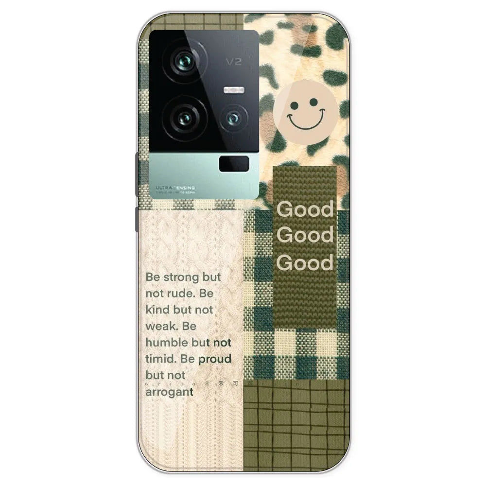 Patchwork Positivity - Printed Silicone Case For IQOO 11