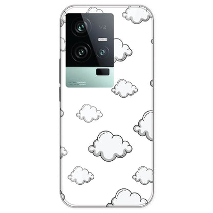 Clouds - Clear Printed Silicone Case For IQOO 11
