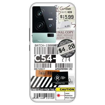 Labels - Clear Printed Silicone Case For IQOO 11