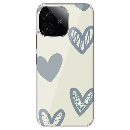 Light Blue Hearts - Printed Silicone Case For IQOO Neo 10R