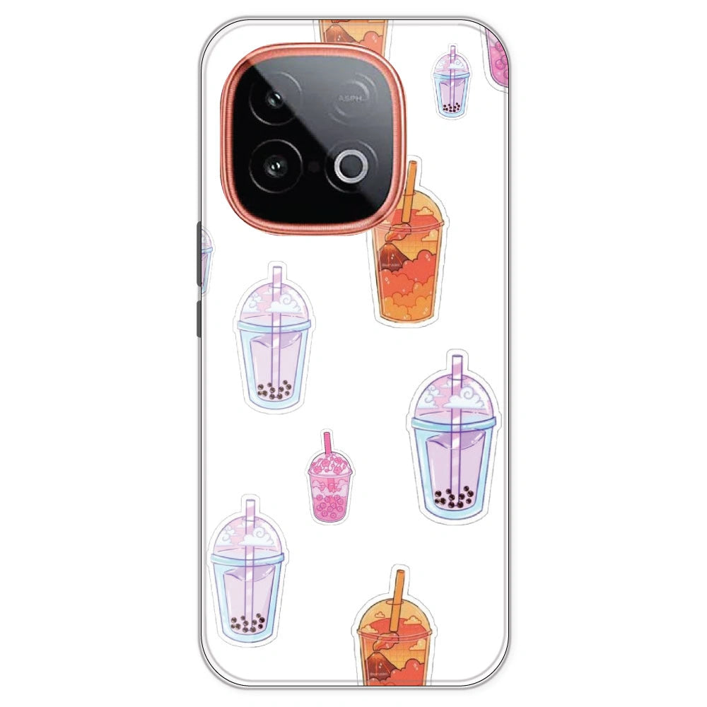 Bubble Tea - Clear Printed Silicone Case For IQOO Neo 10