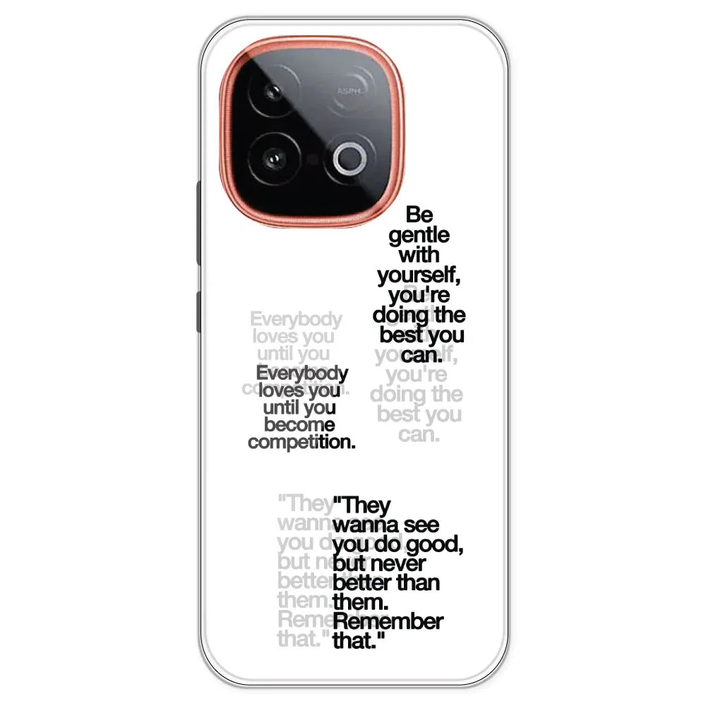 Motivational Quotes - Clear Printed Silicone Case For IQOO Neo 10