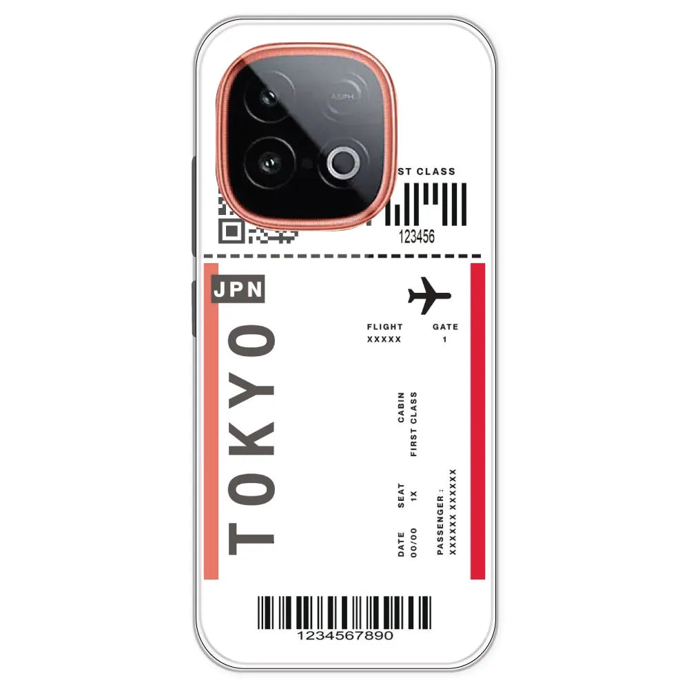 Tokyo Ticket - Clear Printed Silicone Case For IQOO Neo 10