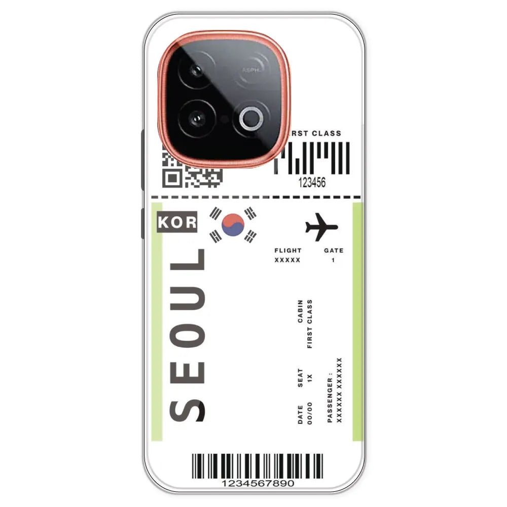 Seoul Ticket - Clear Printed Silicone Case For IQOO Neo 10