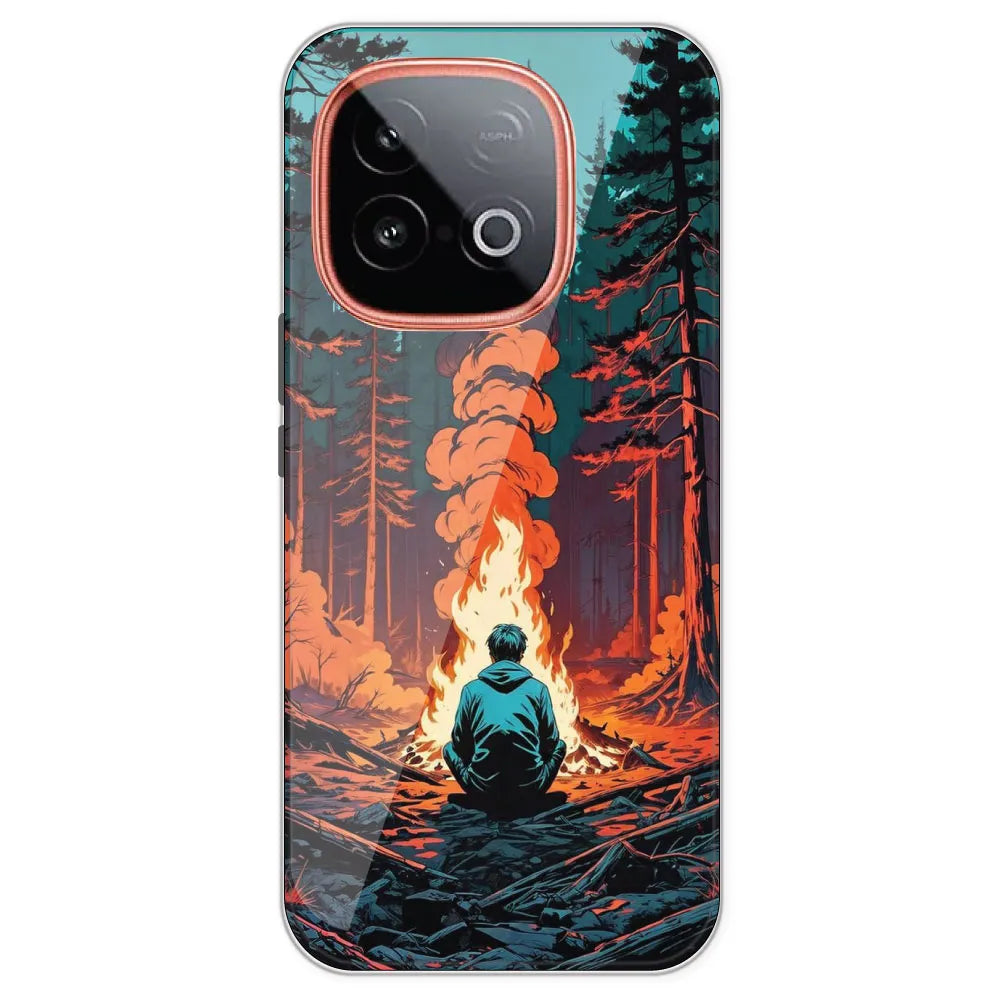 Boy With Camp Fire - Printed Silicone Case For IQOO Neo 10