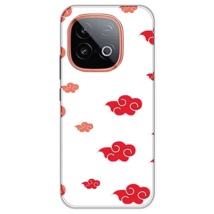 Red Clouds - Clear Printed Silicone Case For IQOO Neo 10