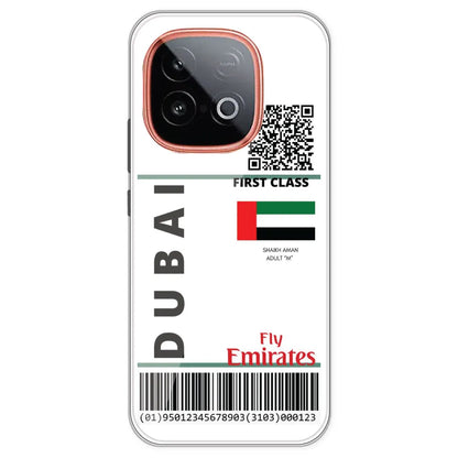 Dubai Ticket - Clear Printed Silicone Case For IQOO Neo 10
