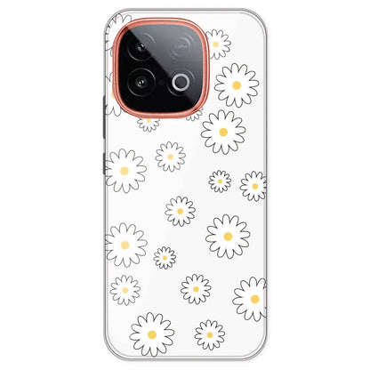 White Flowers - Clear Printed Silicone Case For IQOO Neo 10