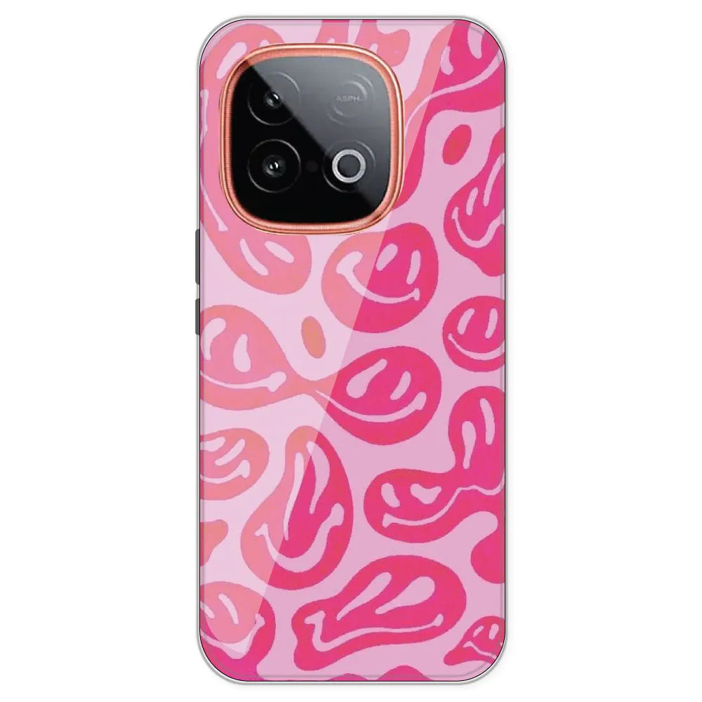 Pink Smilies - Printed Silicone Case For IQOO Neo 10