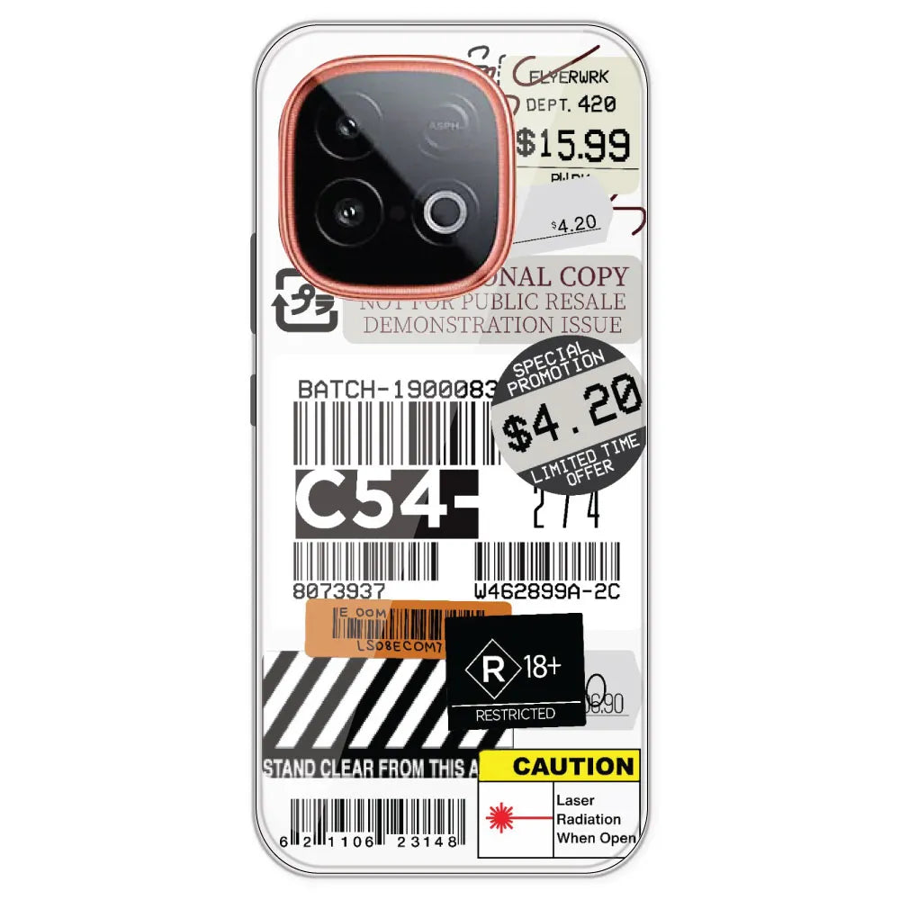 Labels - Clear Printed Silicone Case For IQOO Neo 10