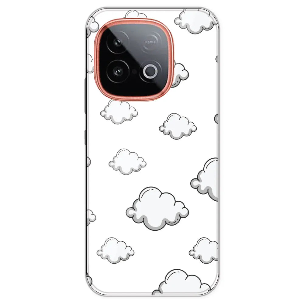 Clouds - Clear Printed Silicone Case For IQOO Neo 10 