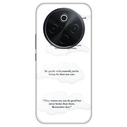 Quotes And Clouds - Clear Printed Silicone Case For IQOO Z10