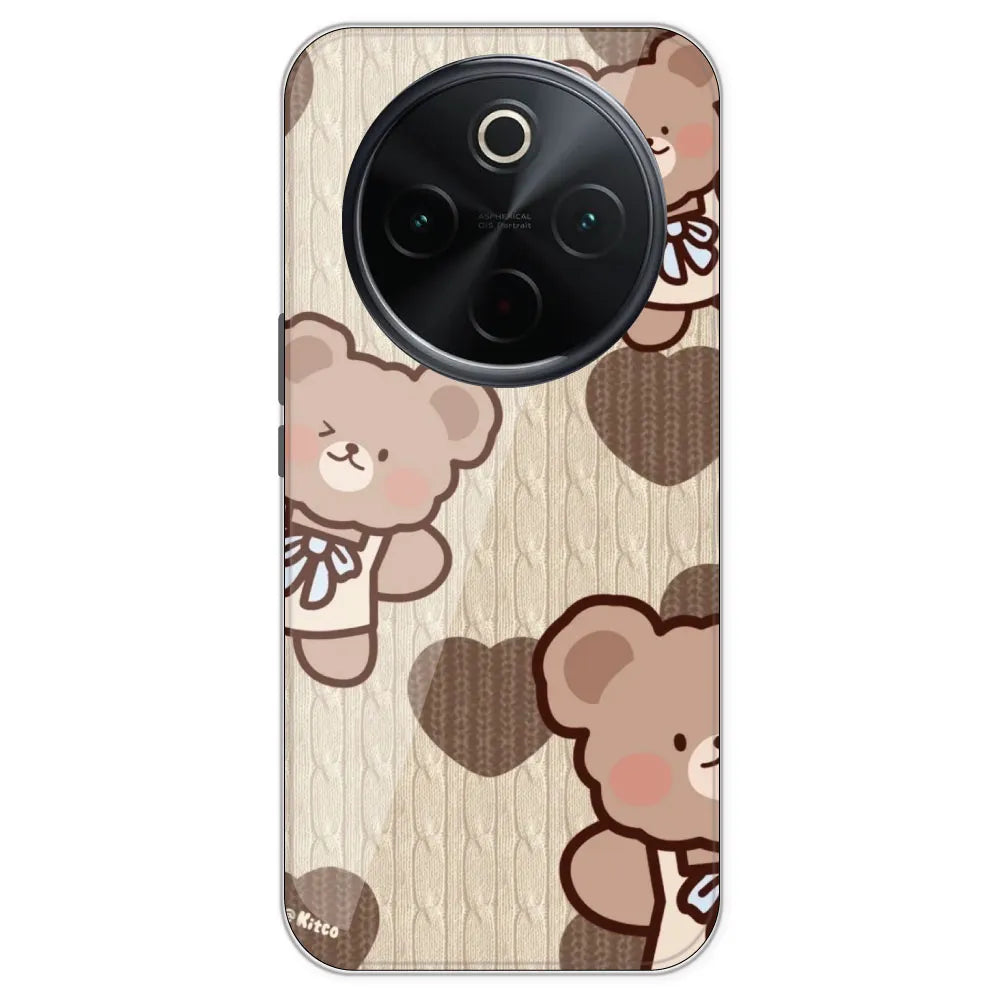 Teddy Heart - Printed Silicone Case For IQOO Z10