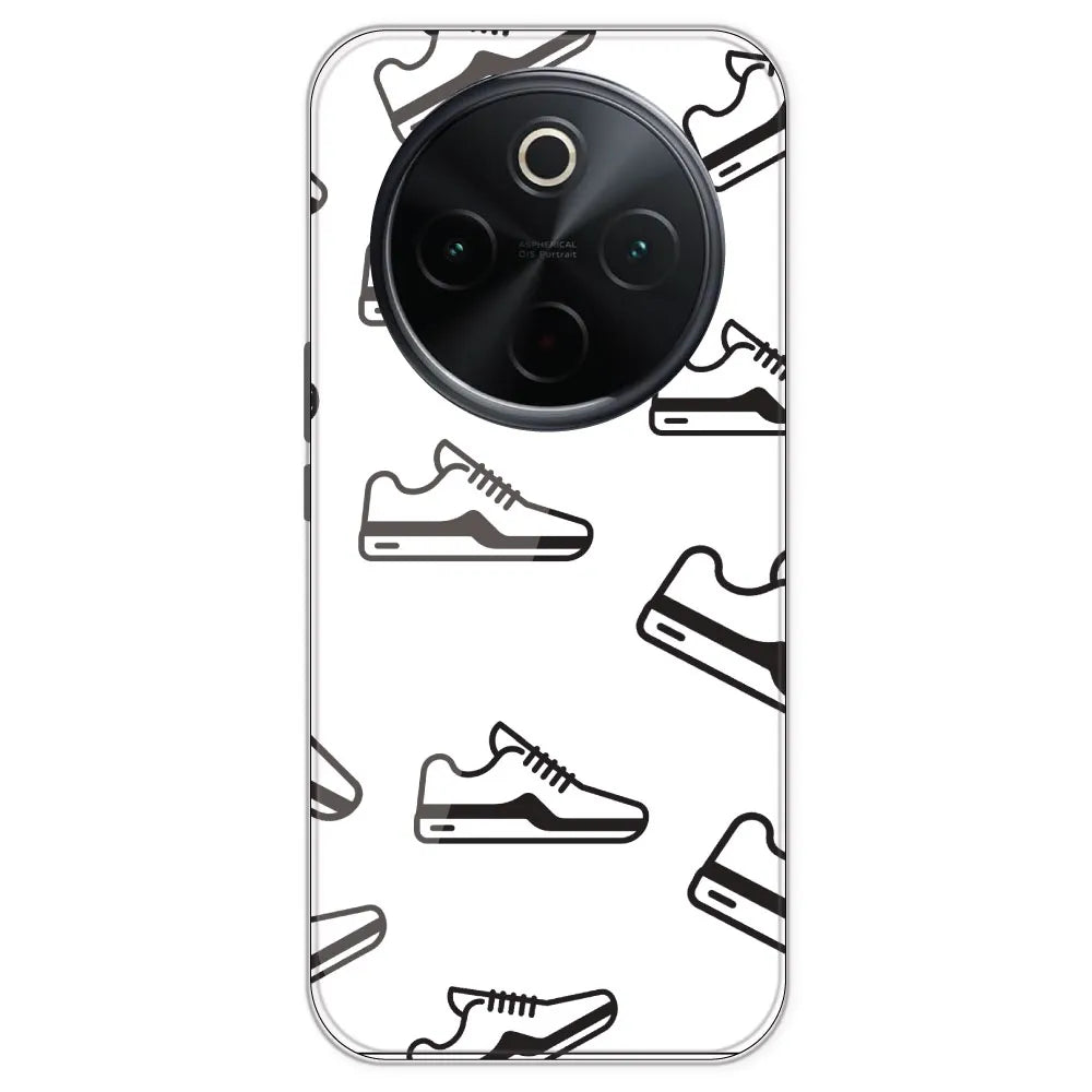 Black Sneakers - Clear Printed Silicone Case For IQOO Z10