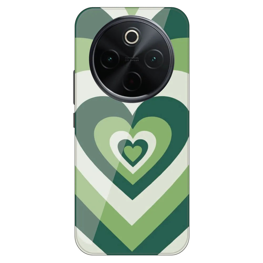 Dark Green Hearts - Printed Silicone Case For IQOO Z10