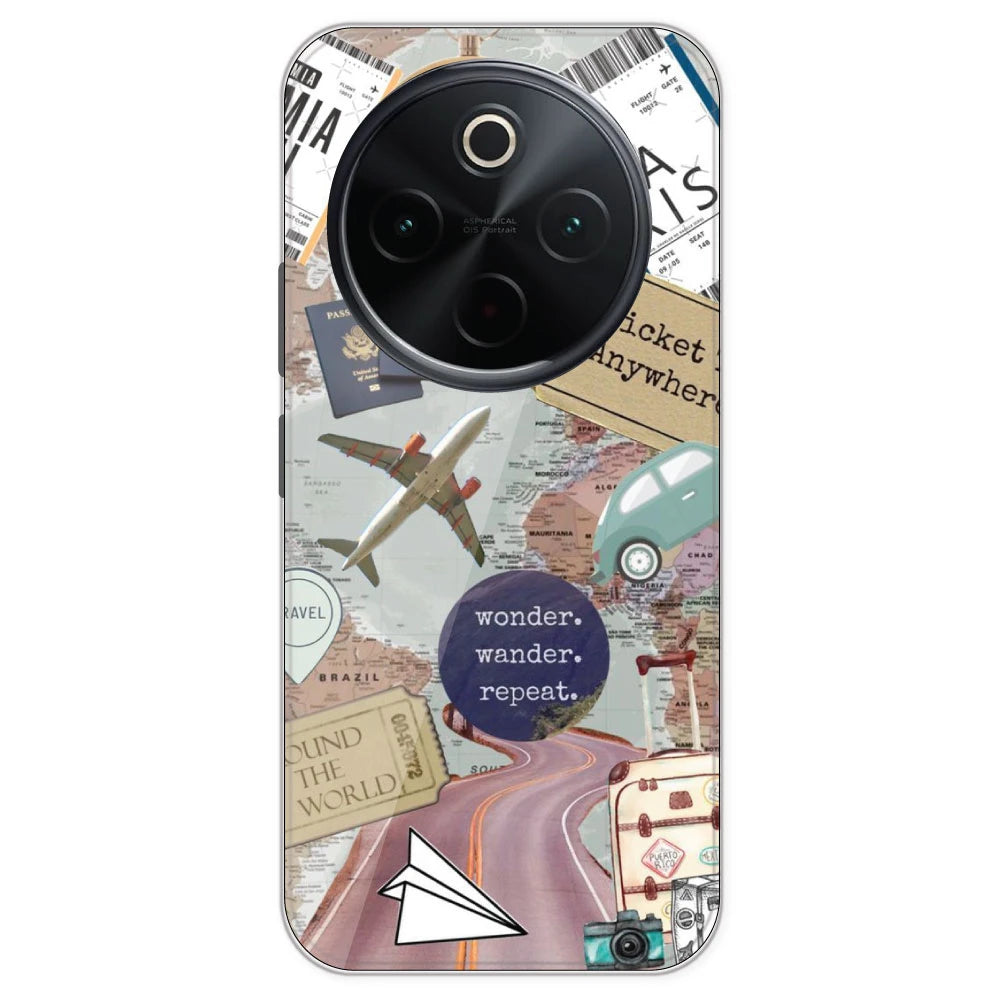 Travel Collage - Printed Silicone Case For IQOO Z10