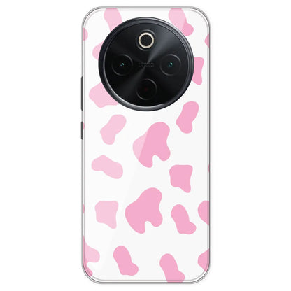Pink Cow Print - Clear Printed Silicone Case For IQOO Z10