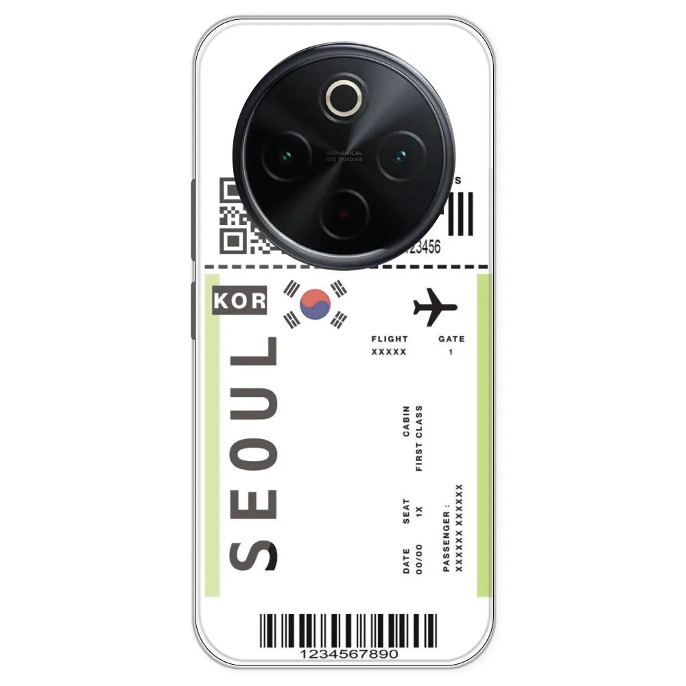 Seoul Ticket - Clear Printed Silicone Case For IQOO Z10