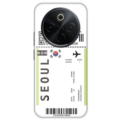 Seoul Ticket - Clear Printed Silicone Case For IQOO Z10