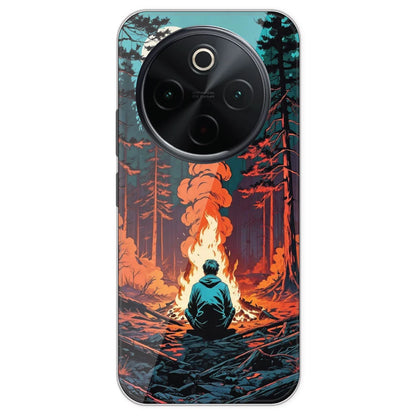Boy With Camp Fire - Printed Silicone Case For IQOO Z10