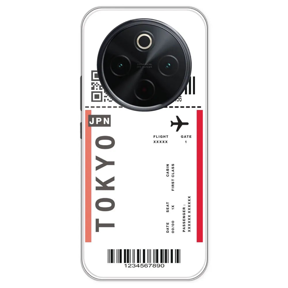 Tokyo Ticket - Clear Printed Silicone Case For IQOO Z10