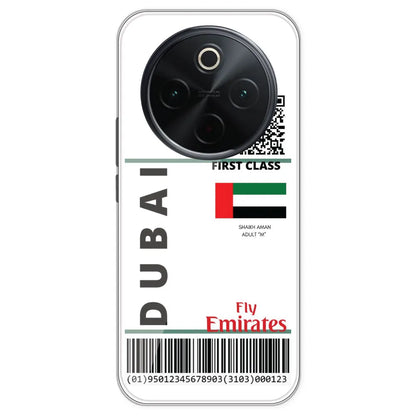 Dubai Ticket - Clear Printed Silicone Case For IQOO Z10