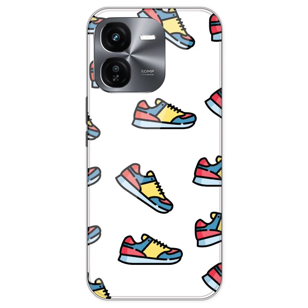 Sneakers - Clear Printed Silicone Case For IQOO Z9X