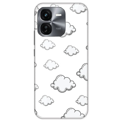 Clouds - Clear Printed Silicone Case For IQOO Z9X