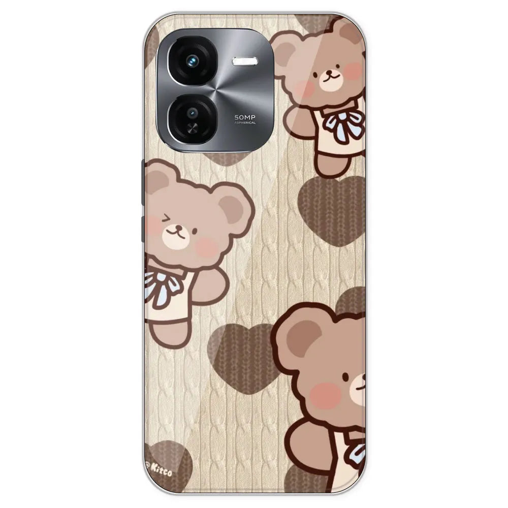 Teddy Heart - Printed Silicone Case For IQOO Z9X