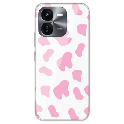 Pink Cow Print - Clear Printed Silicone Case For IQOO Z9X
