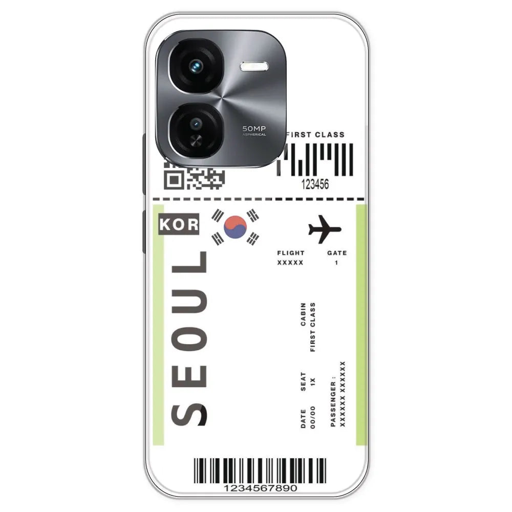 Seoul Ticket - Clear Printed Silicone Case For IQOO Z9X