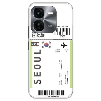 Seoul Ticket - Clear Printed Silicone Case For IQOO Z9X