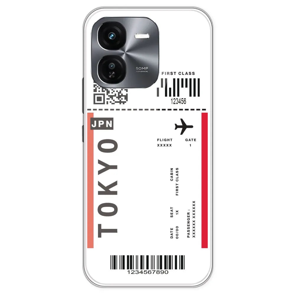 Tokyo Ticket - Clear Printed Silicone Case For IQOO Z9X