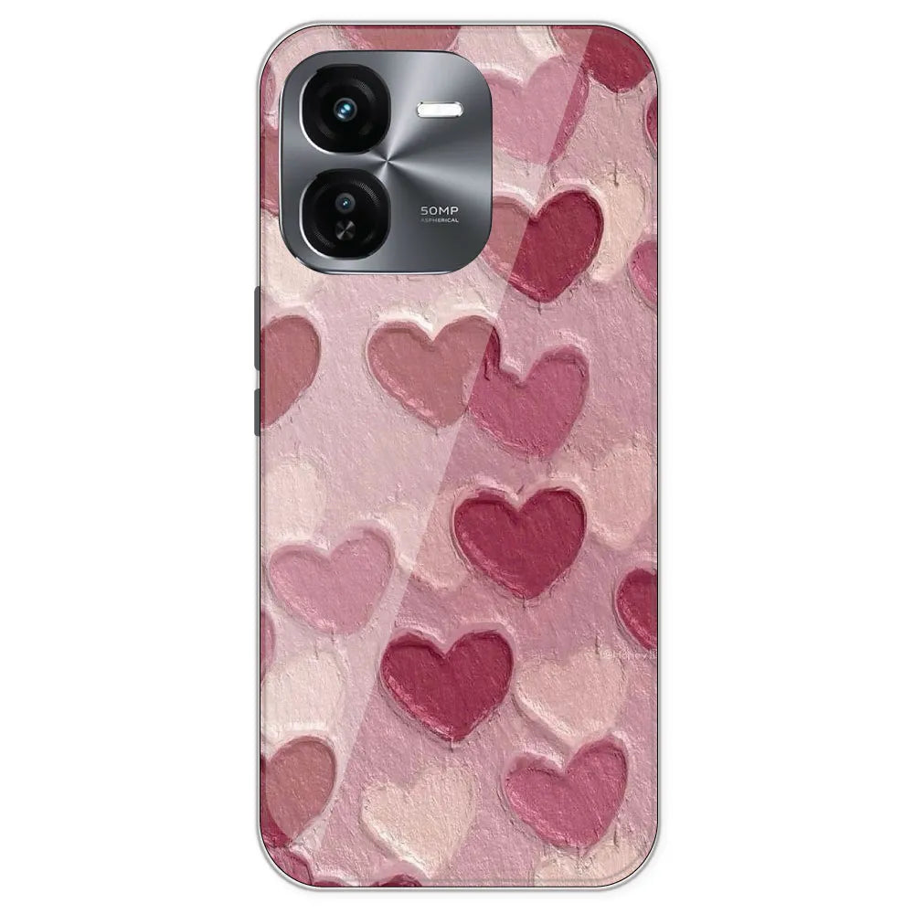 Pastel Hearts - Printed Silicone Case For IQOO Z9X