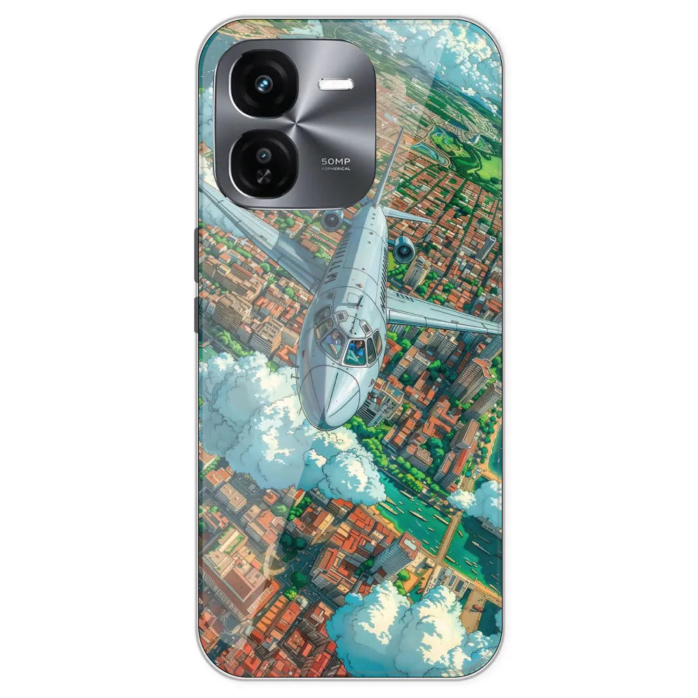 Flying Over City - Printed Silicone Case For IQOO Z9X