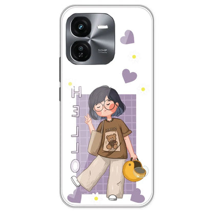 Introvert Girl - Clear Printed Silicone Case For IQOO Z9X