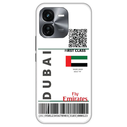 Dubai Ticket - Clear Printed Silicone Case For IQOO Z9X