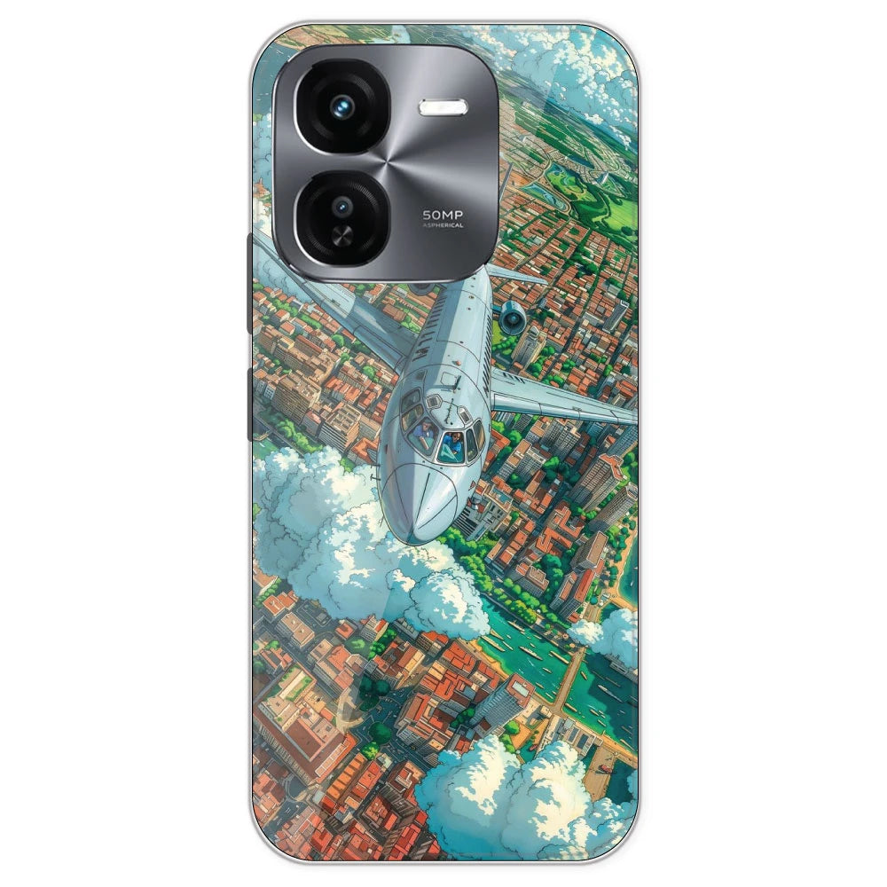 Flying Over City - Printed Silicone Case For IQOO Z9X
