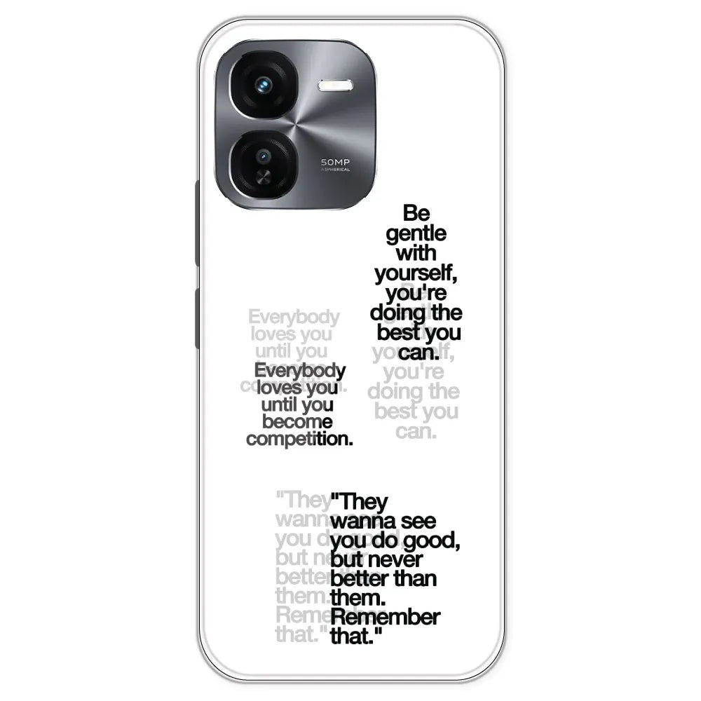 Motivational Quotes - Clear Printed Silicone Case For IQOO Z9X