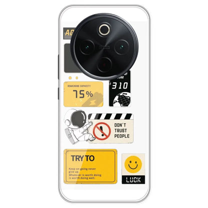 Space - Clear Printed Silicone Case For IQOO Z10