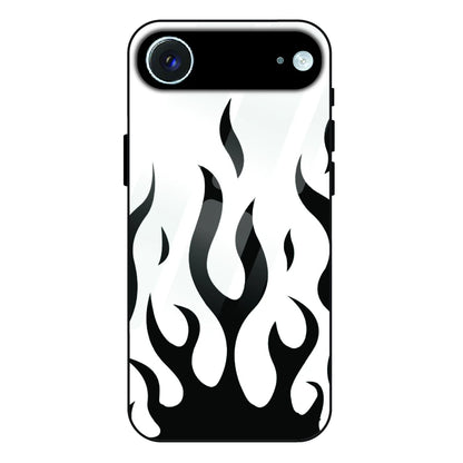 Monochrome Flame Art - Glass Case For Apple iPhone Air