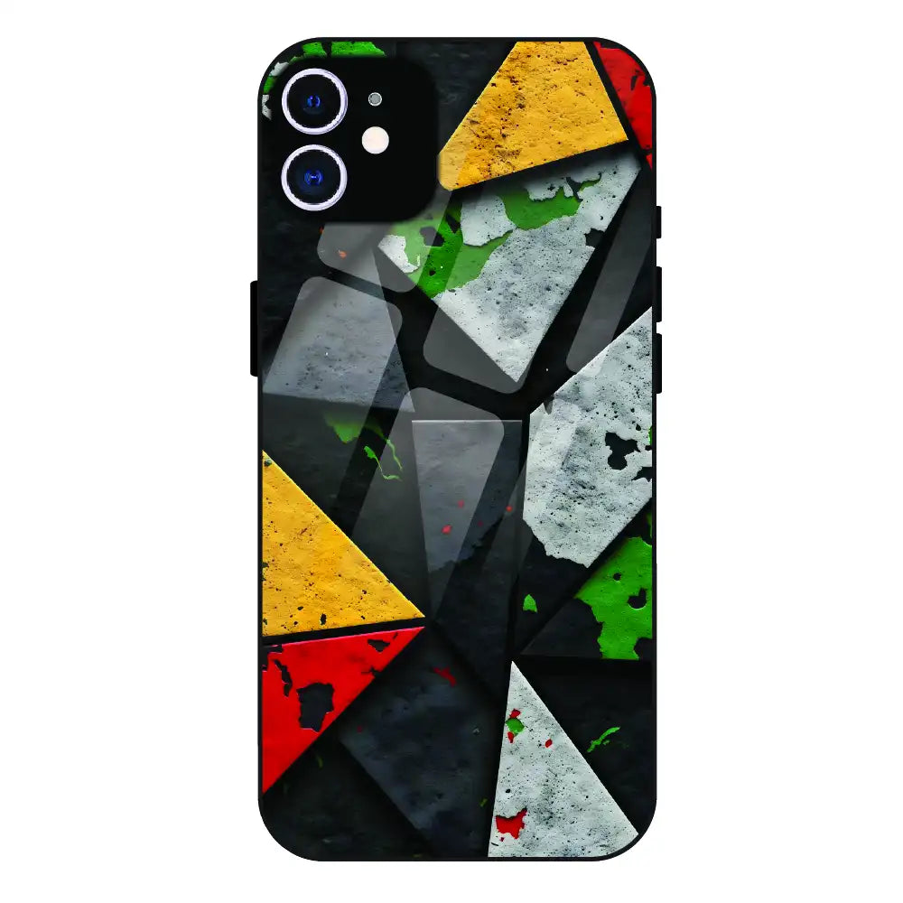 Urban Geometric Color - Glass Case For Apple iPhone 11