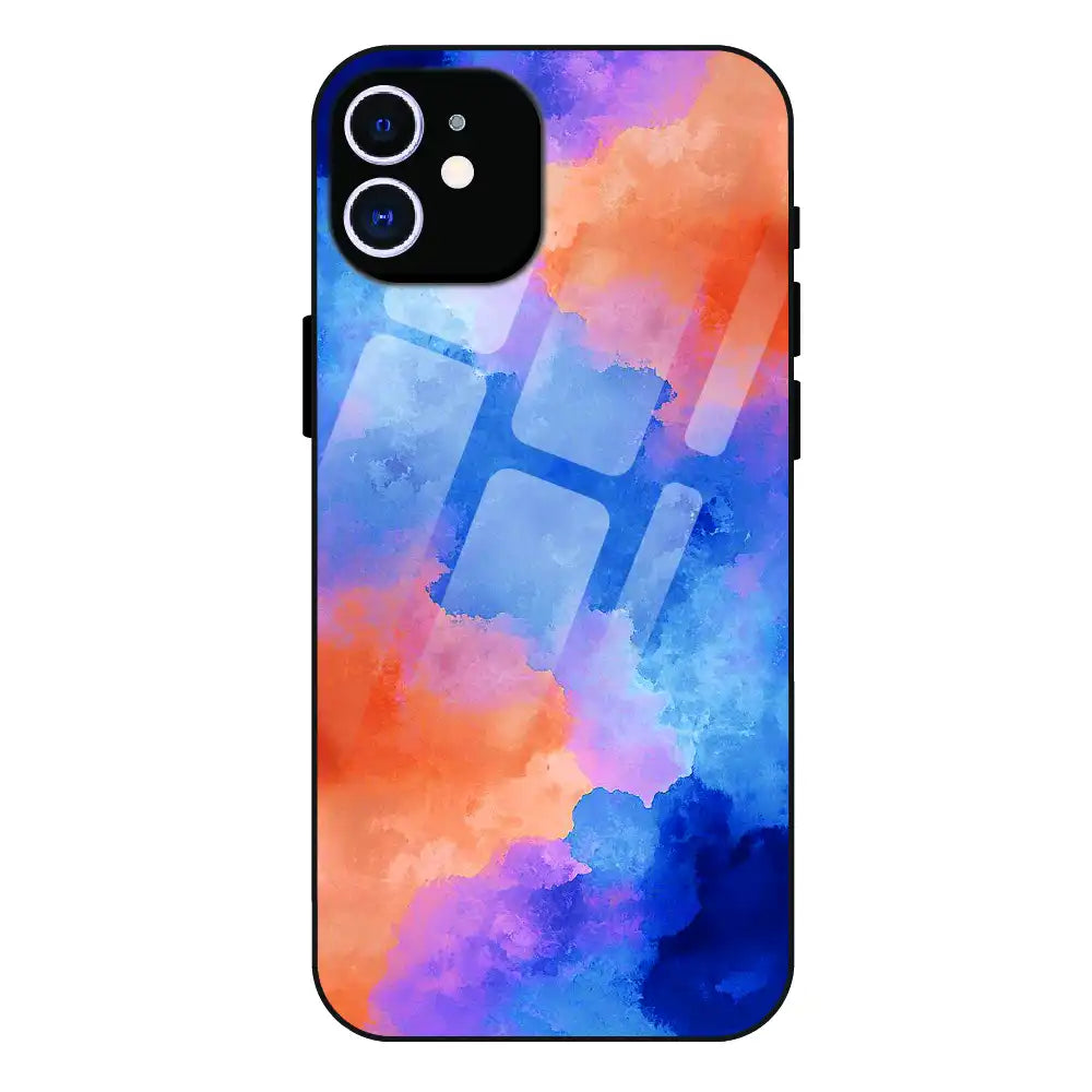 Abstract Pastel Cloud Geometry - Glass Case For Apple iPhone 11