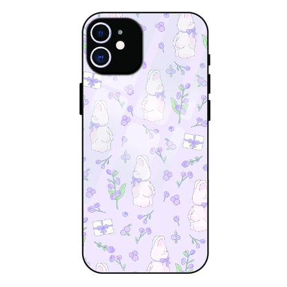 Lavender Bunny Gifts - Glass Case For Apple iPhone 11