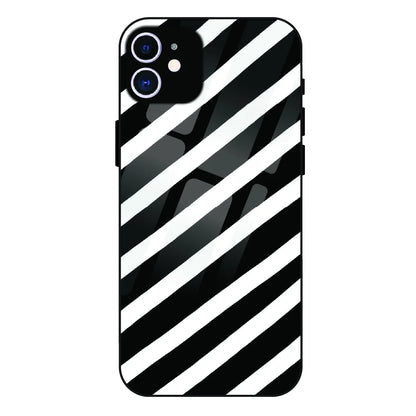 Monochrome Flame Art - Glass Case For Apple iPhone 11