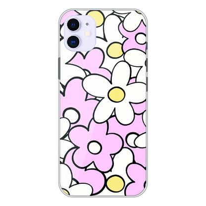Pink Daisy Floral Pop - Printed Silicone Case For Apple iPhone 11