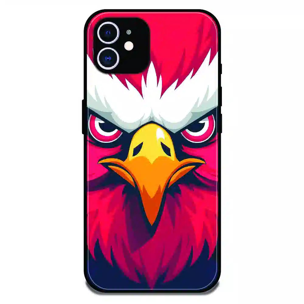 Fierce Eagle Power Art - Glossy Metal Silicone Case For Apple iPhone 11