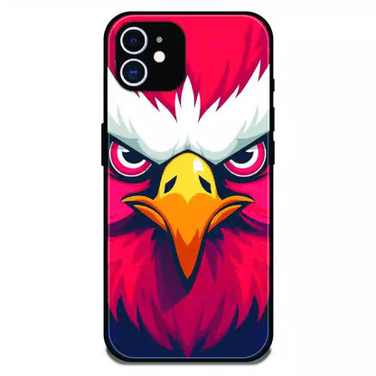 Fierce Eagle Power Art - Glossy Metal Silicone Case For Apple iPhone 11