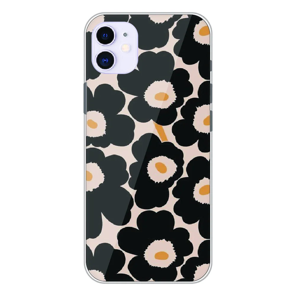Bold Black Daisy Bloom - Printed Silicone Case For Apple iPhone 11